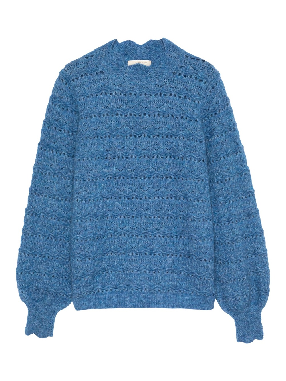 Sézane Parisian Lya Wool Blend Feminine Romantic Sweater.